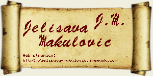 Jelisava Makulović vizit kartica
